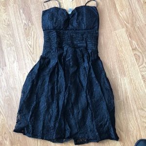 Strapless lace dress